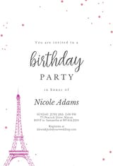 Touch of Paris - Birthday Invitation